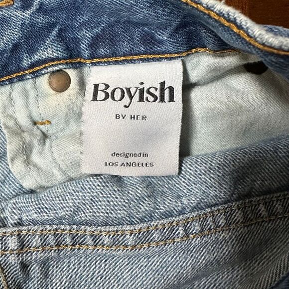 Boyish Jeans Tommy in Stage Door Mid Rise‎ Distressed Cotton Crop Size 26 - Picture 12 of 13